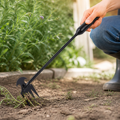 Back-Friendly Manganese Steel Weed Puller (4-Tine)