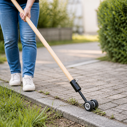 Back-Friendly Upright Weed Remover with Wheels (8-Cm Working Width)