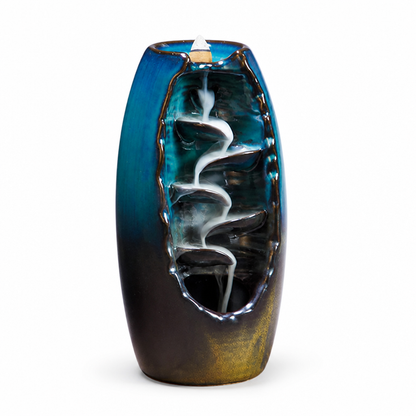 Backflow Incense Burner Handmade Ceramic Smoke Waterfall 50 Cones