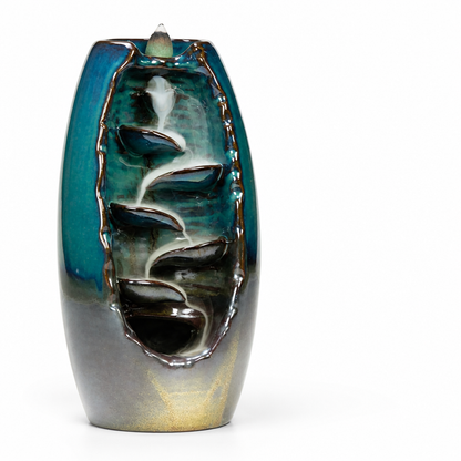 Backflow Incense Burner Handmade Ceramic Smoke Waterfall 50 Cones