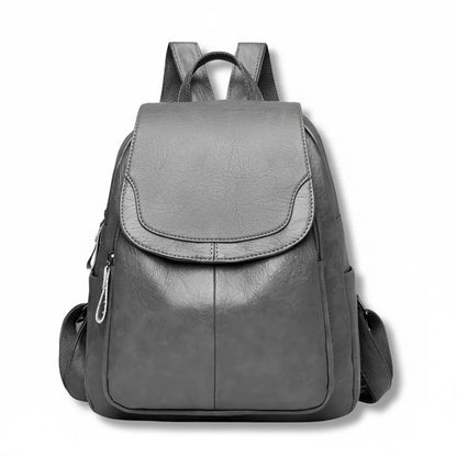 Backpack Anti-Theft Concealed Back Zipper Embossed PU Leather