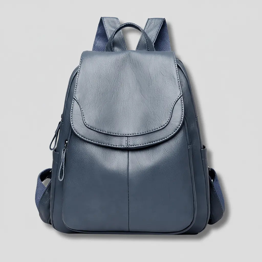 Backpack Anti-Theft Concealed Back Zipper Embossed PU Leather
