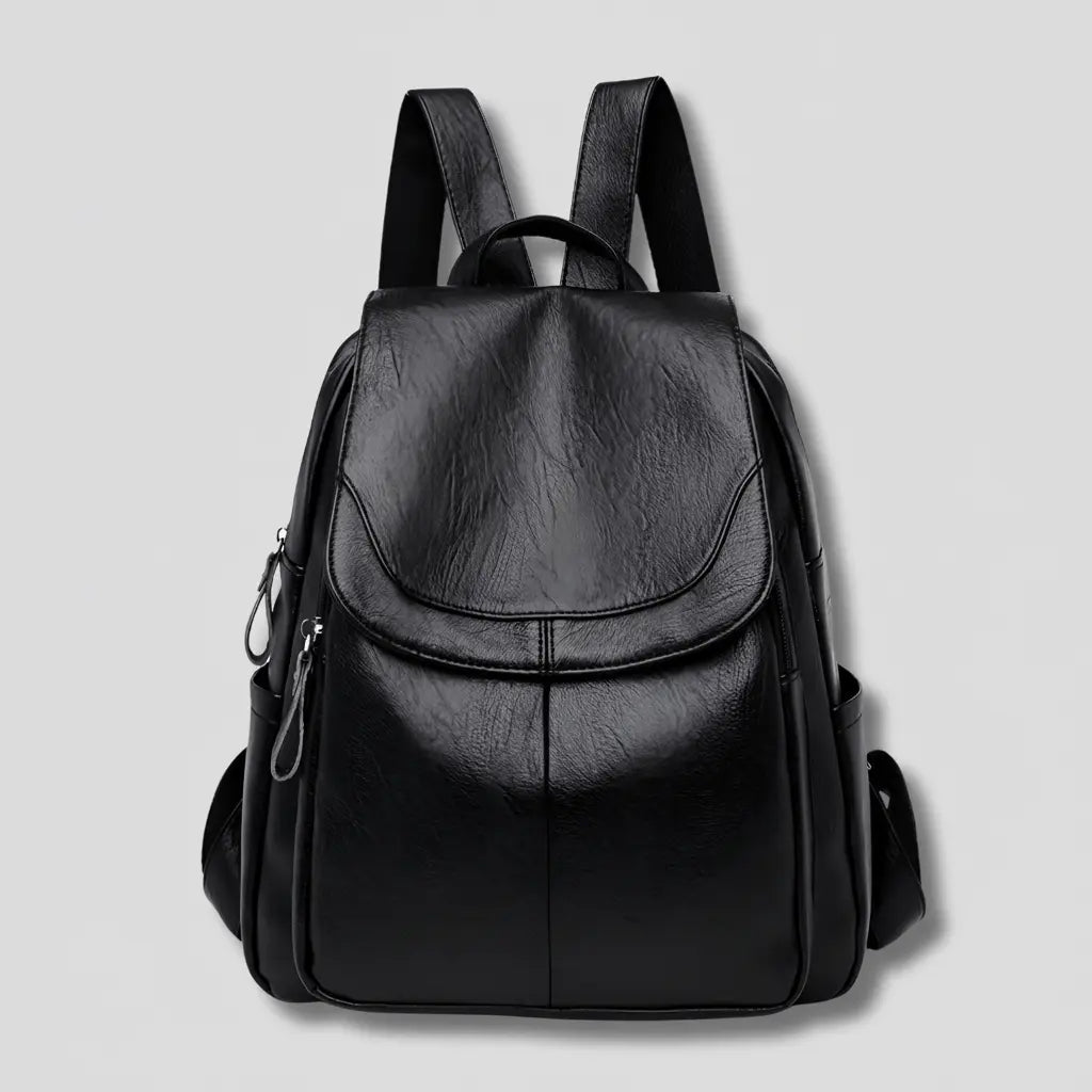 Backpack Anti-Theft Concealed Back Zipper Embossed PU Leather