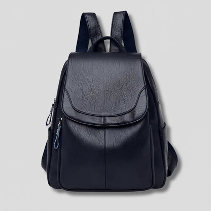 Backpack Anti-Theft Concealed Back Zipper Embossed PU Leather