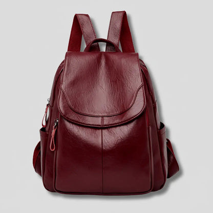 Backpack Anti-Theft Concealed Back Zipper Embossed PU Leather