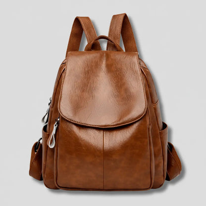Backpack Anti-Theft Concealed Back Zipper Embossed PU Leather