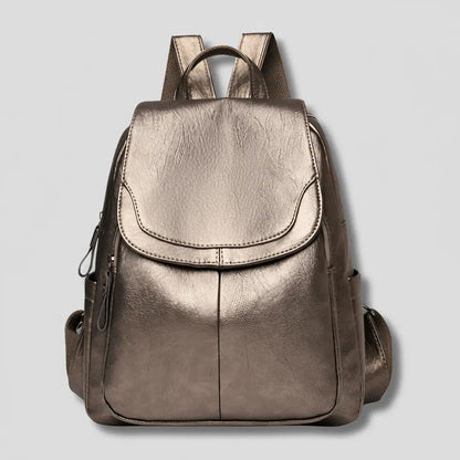 Backpack Anti-Theft Concealed Back Zipper Embossed PU Leather