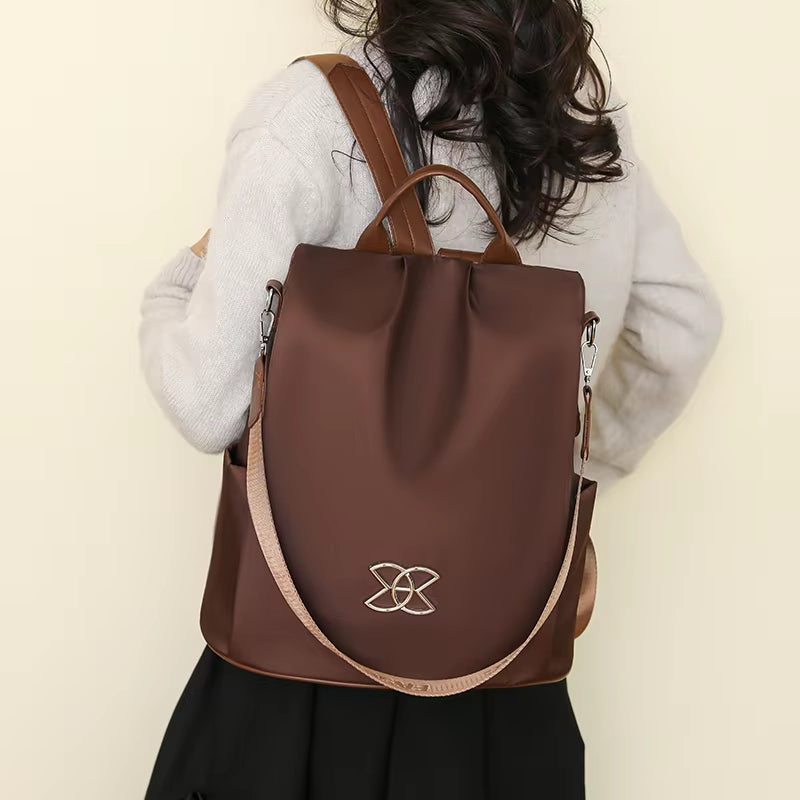 Backpack Anti-Theft Hidden Back Zipper Water-Resistant Oxford Fabric