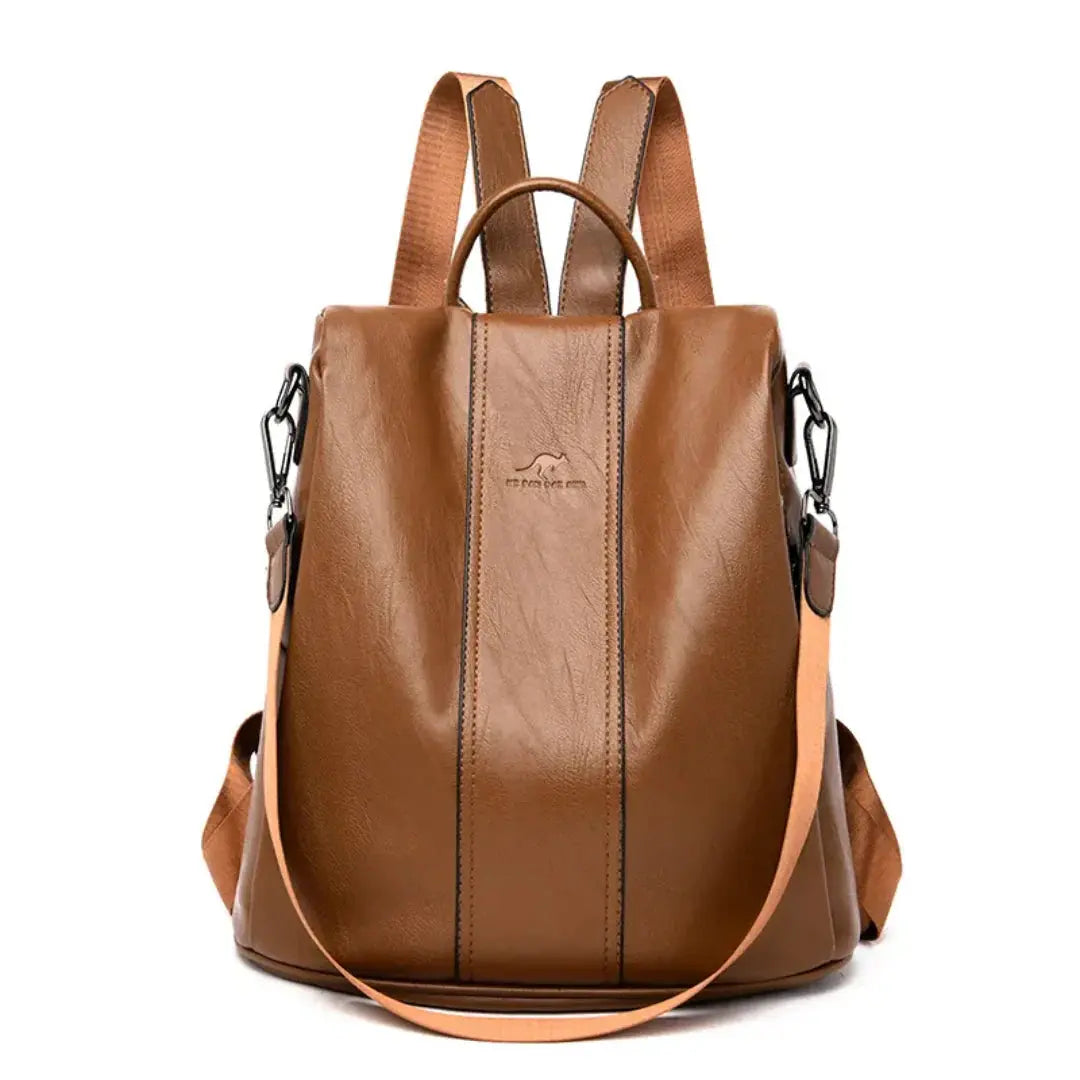 Backpack Anti-Theft Hidden Rear Zipper 3-Way Convertible Faux Leather