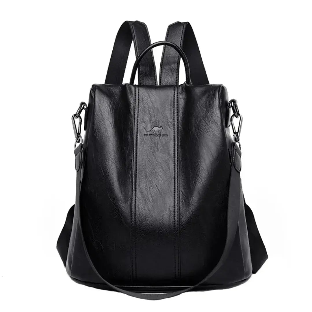 Backpack Anti-Theft Hidden Rear Zipper 3-Way Convertible Faux Leather