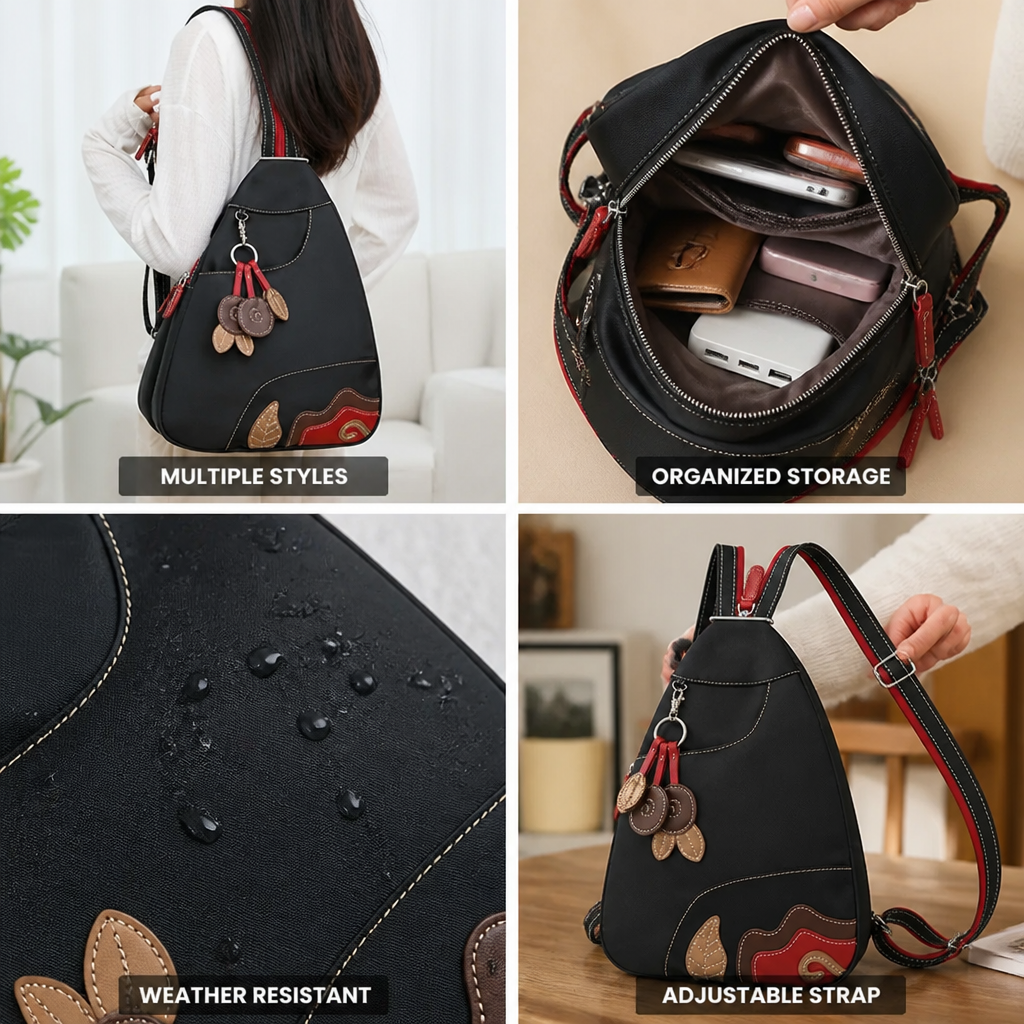 Backpack Convertible Weather-Resistant Nylon
