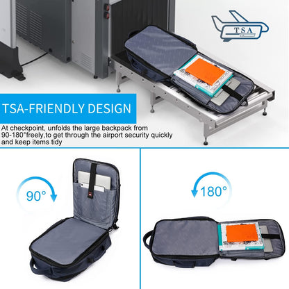 Backpack Expandable 45-55L Padded Laptop Compartment & Trolley Sleeve