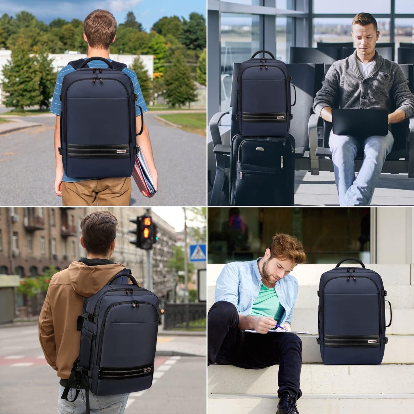 Backpack Expandable 45-55L Padded Laptop Compartment & Trolley Sleeve