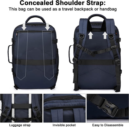 Backpack Expandable 45-55L Padded Laptop Compartment & Trolley Sleeve
