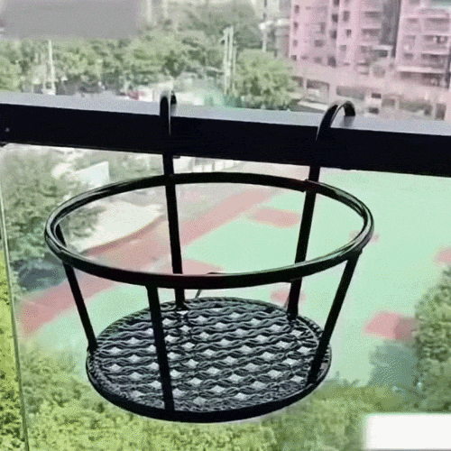 Balcony Plant Pot Holder No-Drill Drainage Set of 3