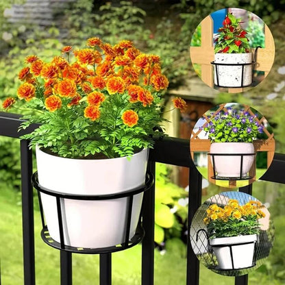 Balcony Plant Pot Holder No-Drill Drainage Set of 3