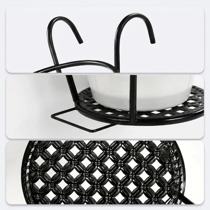 Balcony Plant Pot Holder No-Drill Drainage Set of 3