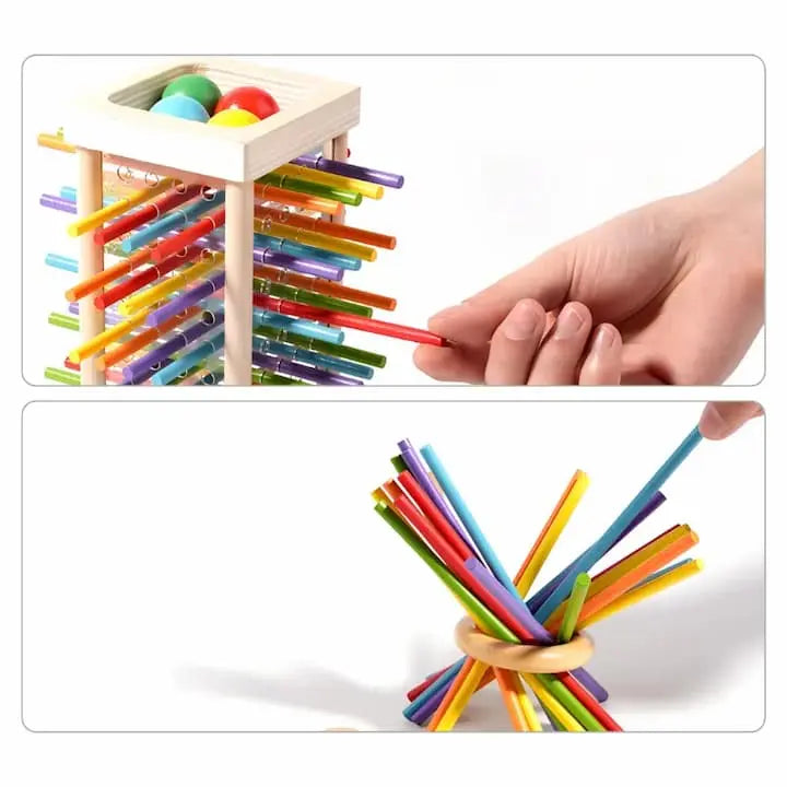 Ball Tower Game Wood & Acrylic Fine Motor Skills