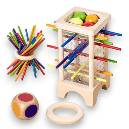 Ball Tower Game Wood & Acrylic Fine Motor Skills