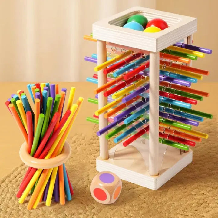 Ball Tower Game Wood & Acrylic Fine Motor Skills