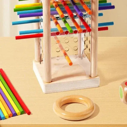 Ball Tower Game Wood & Acrylic Fine Motor Skills