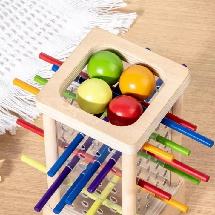 Ball Tower Game Wood & Acrylic Fine Motor Skills