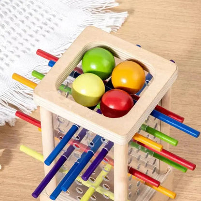 Ball Tower Game Wood & Acrylic Fine Motor Skills