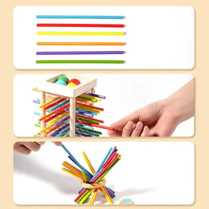 Ball Tower Game Wood & Acrylic Fine Motor Skills