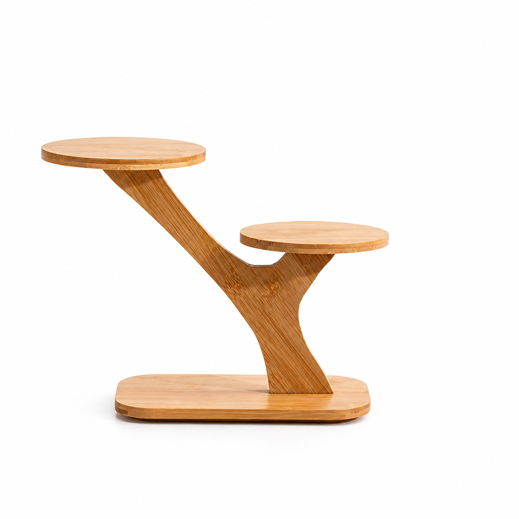 Bamboo Branch-Shaped Tabletop Display Shelf