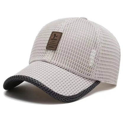 Baseball Cap Breathable Full Mesh & Adjustable Snapback 11cm Brim