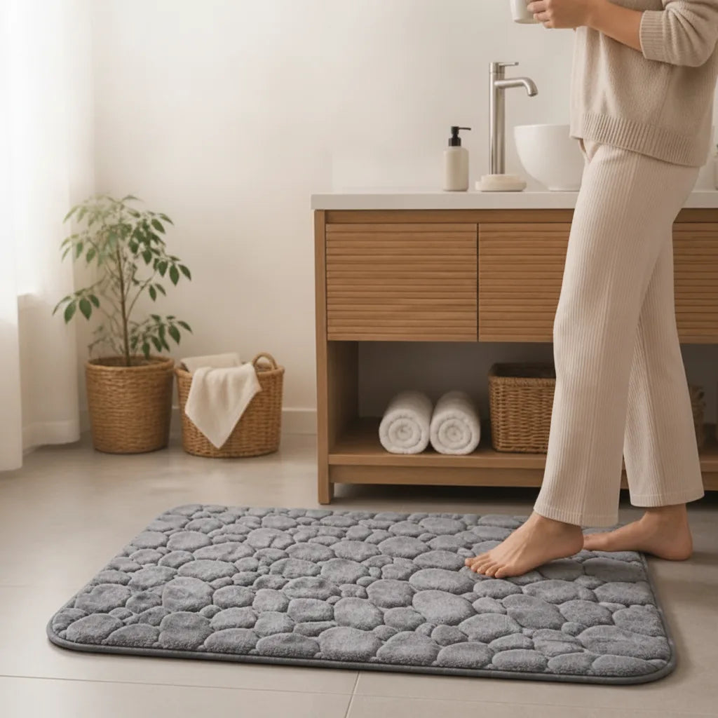 Bath Mat Non-Slip & Quick-Absorbent Cotton Terry
