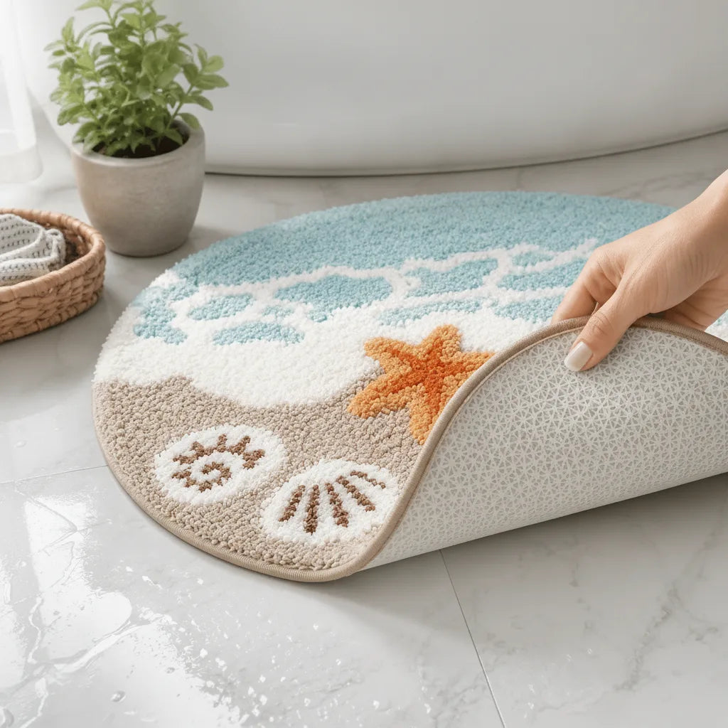 Bath Mat Quick-Drying Microfiber & Non-Slip Backing