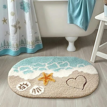 Bath Mat Quick-Drying Microfiber & Non-Slip Backing