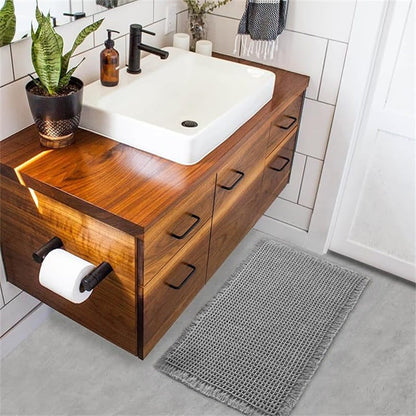 Bath Mat Waffle Texture Quick-Drying Non-Slip Backing