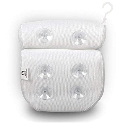 Bath Pillow Ergonomic Neck Support 3D Mesh & Quick-Dry