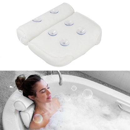 Bath Pillow Ergonomic Neck Support 3D Mesh & Quick-Dry