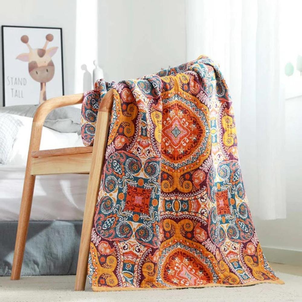 Bath Towel 100% Cotton Quick-Drying Vintage Boho
