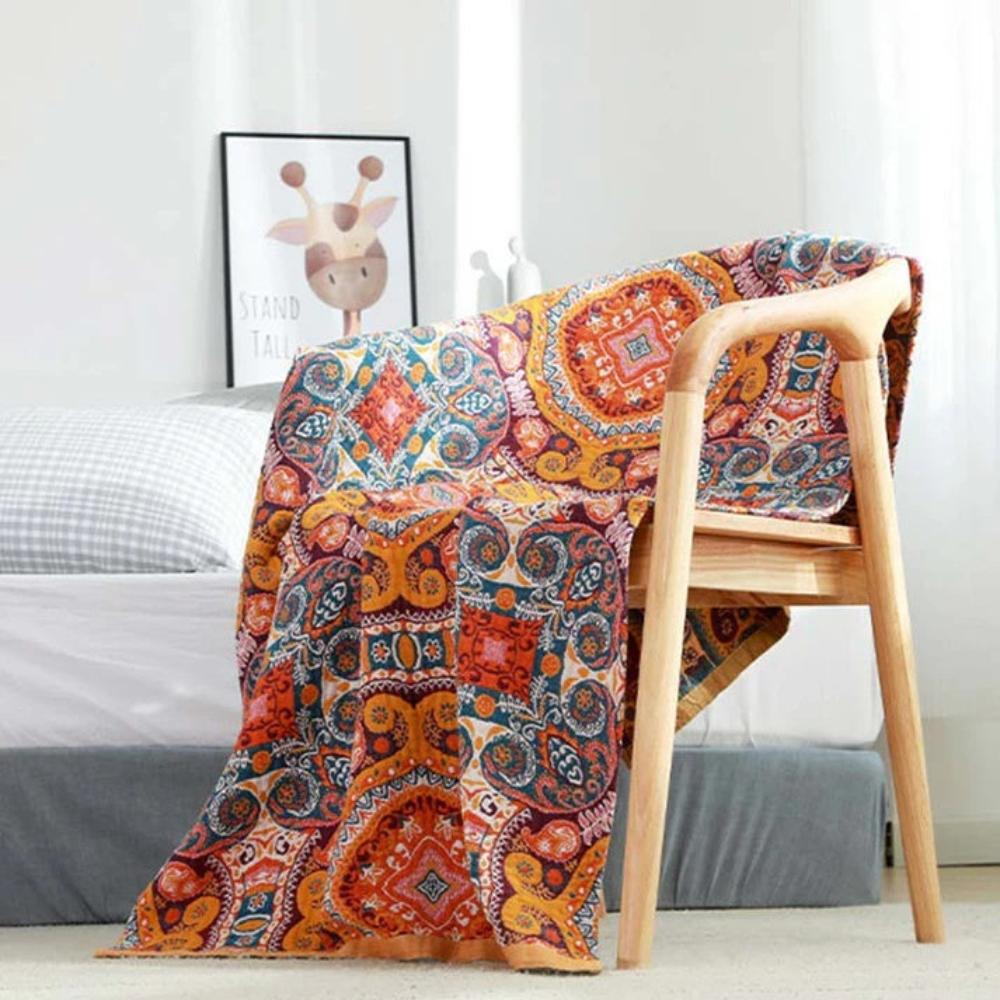 Bath Towel 100% Cotton Quick-Drying Vintage Boho