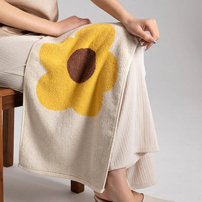 Bath Towel Cotton Floral Quick-Drying & Machine Washable