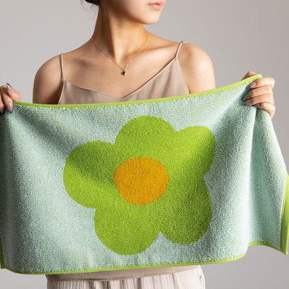Bath Towel Cotton Floral Quick-Drying & Machine Washable
