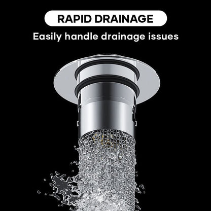 Bathroom Drain Strainer Pop-Up Filter & Plug Stainless Steel