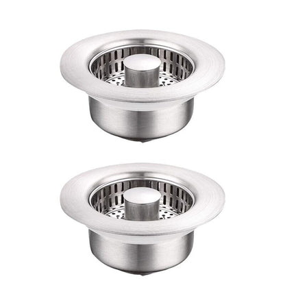 Bathroom Drain Strainer Pop-Up Filter & Plug Stainless Steel
