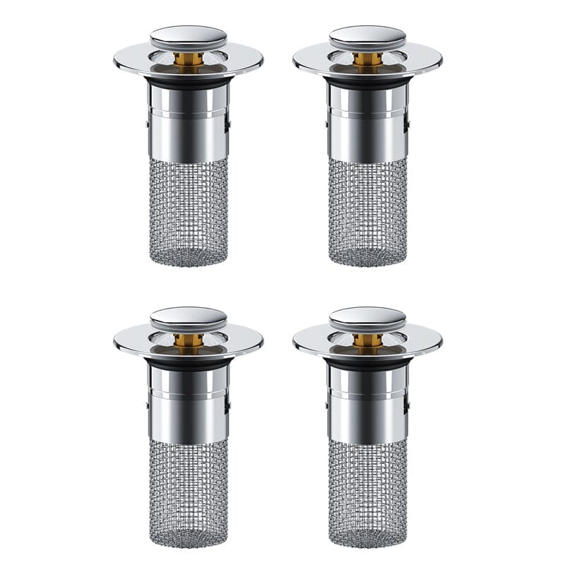 Bathroom Drain Strainer Pop-Up Filter & Plug Stainless Steel