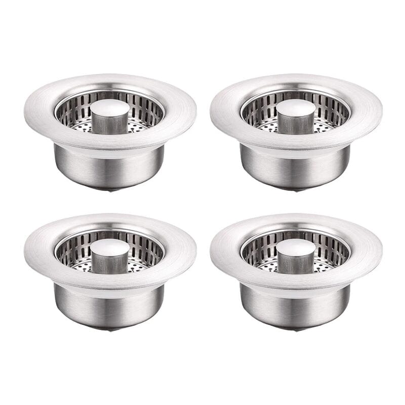 Bathroom Drain Strainer Pop-Up Filter & Plug Stainless Steel