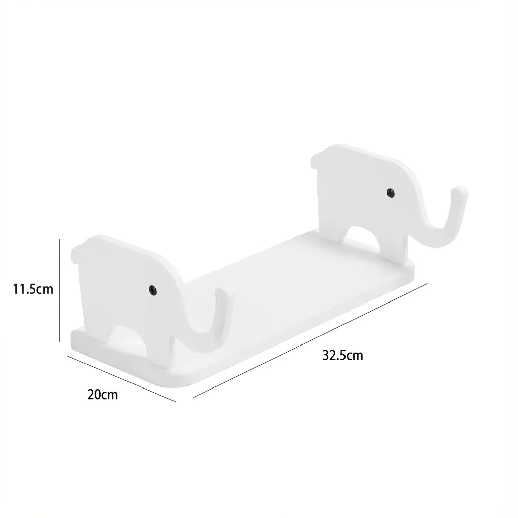 Bathroom Wall Shelf Elephant Design Suction Mount