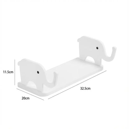 Bathroom Wall Shelf Elephant Design Suction Mount