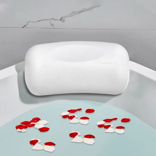 Bathtub Pillow Ergonomic Neck Support Water-Repellent Foam Suction Cups