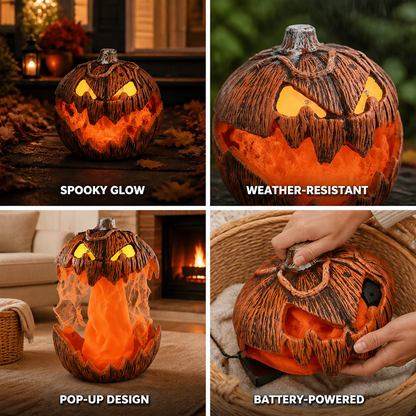 Battery-Powered LED Pop-Up Pumpkin Decoration