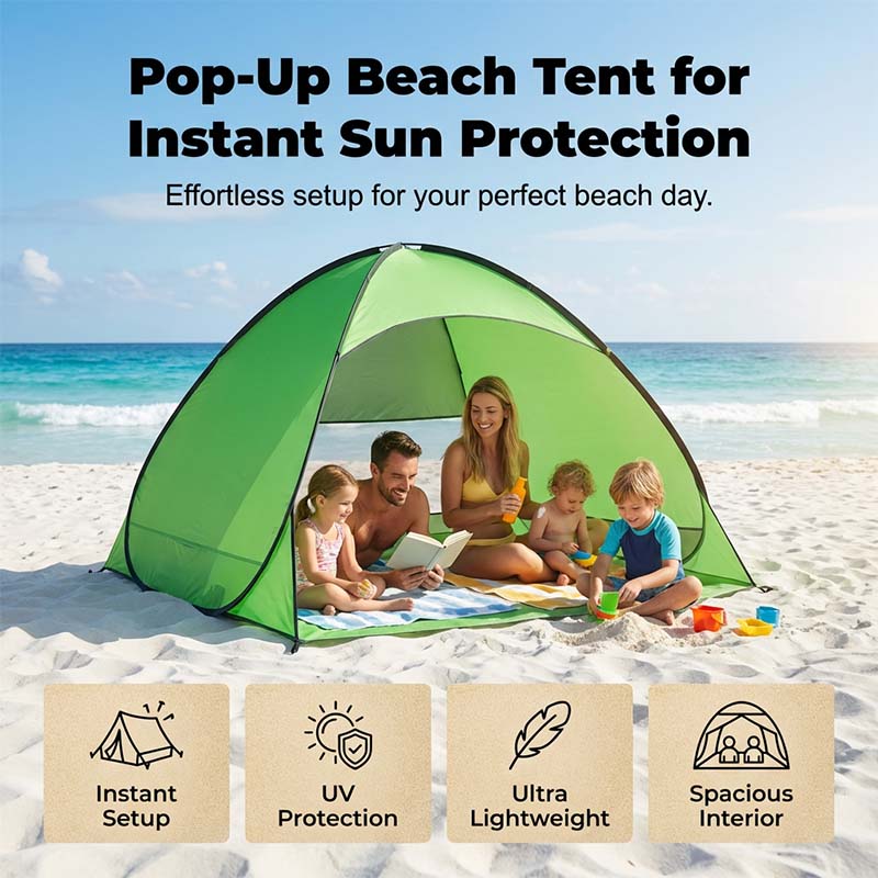 Beach Tent Pop-Up 98% UV Protection
