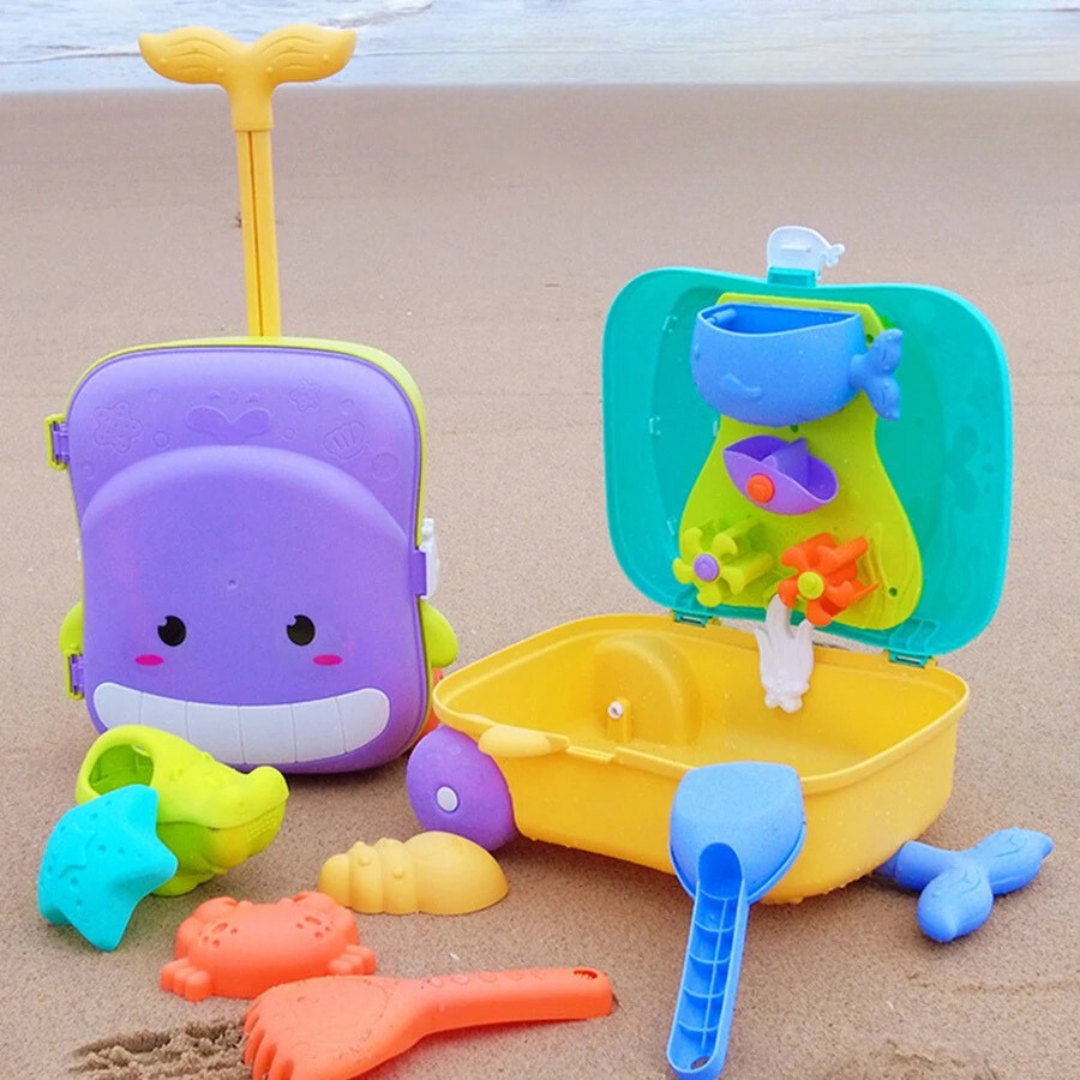 Beach Toy Trolley Extendable Handle & Wheels BPA-Free